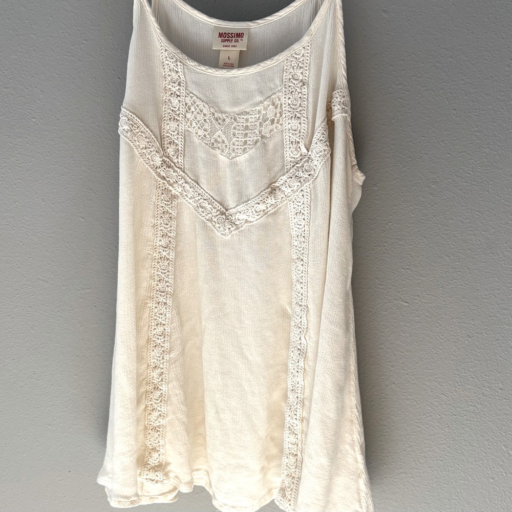 Mossimo Supply Co. Women's Cream Lace Top